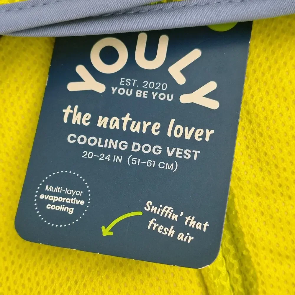 YOULY Cooling Dog Vest XL Neon Green Nature Lover Summer 20-24